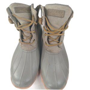 Sperry Saltwater Womens 8.5 M Waterproof Snow‎ Duck Rubber Boots Gray STS…